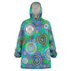 NAIDOC 50 Years of Deadly Wearable Blanket Hoodie Sea Turtle Aboriginal Dot Art
