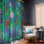 NAIDOC 50 Years of Deadly Window Curtain Sea Turtle Aboriginal Dot Art