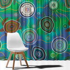 NAIDOC 50 Years of Deadly Window Curtain Sea Turtle Aboriginal Dot Art