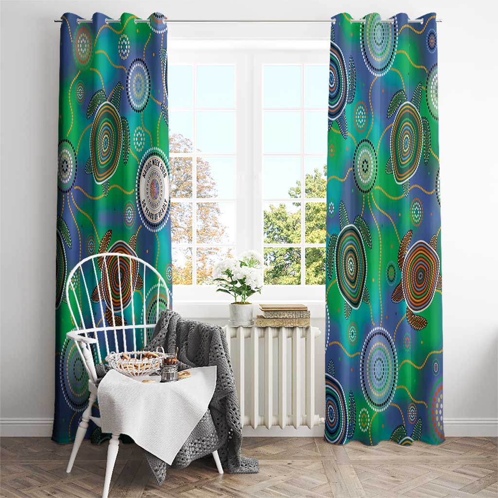 NAIDOC 50 Years of Deadly Window Curtain Sea Turtle Aboriginal Dot Art