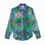 NAIDOC 50 Years of Deadly Women Casual Shirt Sea Turtle Aboriginal Dot Art