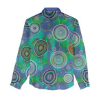 NAIDOC 50 Years of Deadly Women Casual Shirt Sea Turtle Aboriginal Dot Art