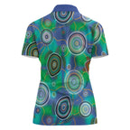 NAIDOC 50 Years of Deadly Women Polo Shirt Sea Turtle Aboriginal Dot Art