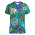 NAIDOC 50 Years of Deadly Women V-Neck T-Shirt Sea Turtle Aboriginal Dot Art