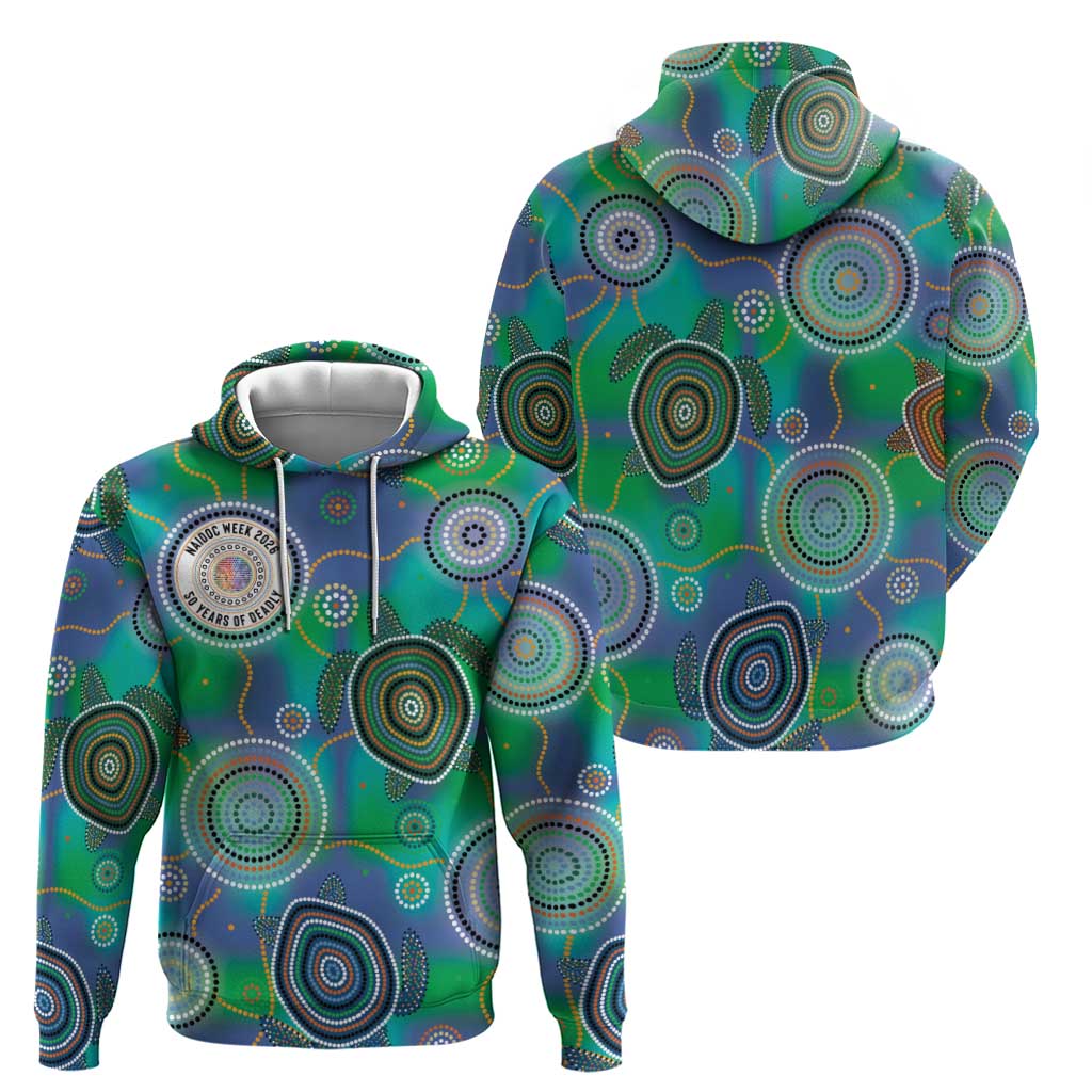 NAIDOC 50 Years of Deadly Zip Hoodie Sea Turtle Aboriginal Dot Art