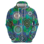 NAIDOC 50 Years of Deadly Zip Hoodie Sea Turtle Aboriginal Dot Art