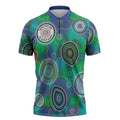 NAIDOC 50 Years of Deadly Zipper Polo Shirt Sea Turtle Aboriginal Dot Art