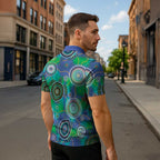 NAIDOC 50 Years of Deadly Zipper Polo Shirt Sea Turtle Aboriginal Dot Art