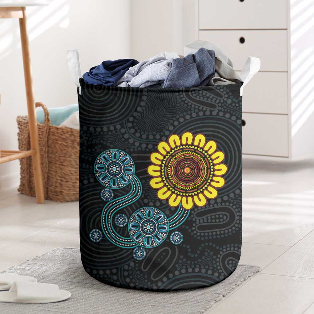 NAIDOC 50 Years of Deadly Laundry Basket Sun Aboriginal Dot Art