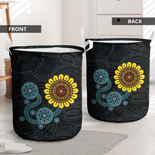 NAIDOC 50 Years of Deadly Laundry Basket Sun Aboriginal Dot Art