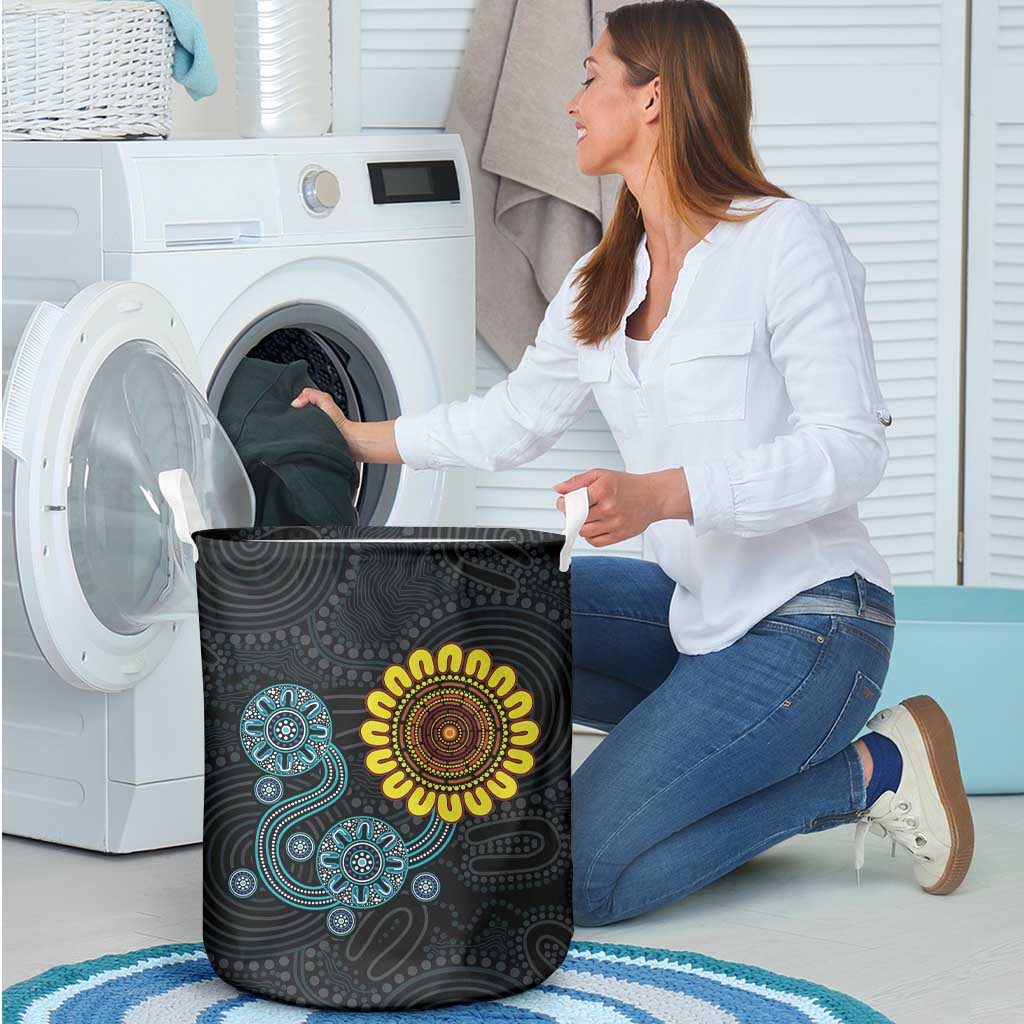 NAIDOC 50 Years of Deadly Laundry Basket Sun Aboriginal Dot Art