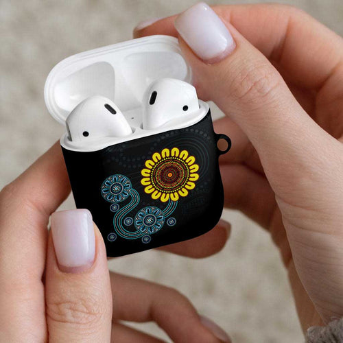 NAIDOC 50 Years of Deadly AirPods Case Sun Aboriginal Dot Art