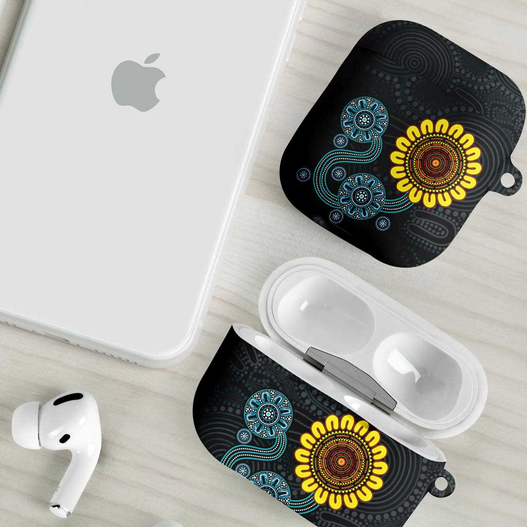 NAIDOC 50 Years of Deadly AirPods Case Sun Aboriginal Dot Art