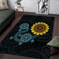 NAIDOC 50 Years of Deadly Area Rug Sun Aboriginal Dot Art