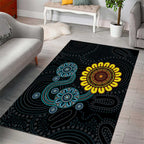 NAIDOC 50 Years of Deadly Area Rug Sun Aboriginal Dot Art