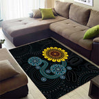 NAIDOC 50 Years of Deadly Area Rug Sun Aboriginal Dot Art