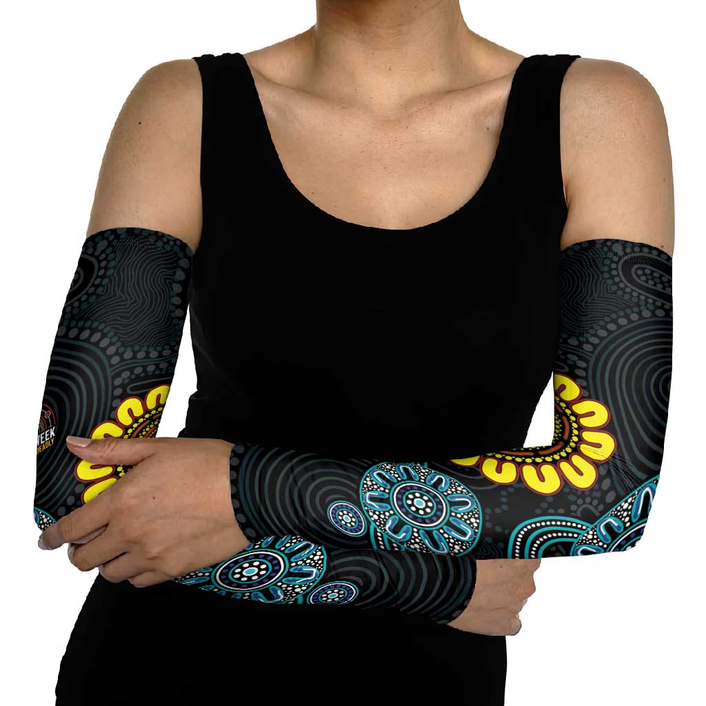NAIDOC 50 Years of Deadly Arm Sleeves Sun Aboriginal Dot Art