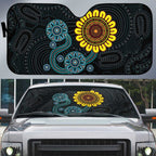 NAIDOC 50 Years of Deadly Auto Sun Shade Sun Aboriginal Dot Art