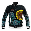 NAIDOC 50 Years of Deadly Baseball Jacket Sun Aboriginal Dot Art