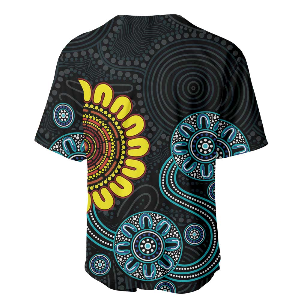 NAIDOC 50 Years of Deadly Baseball Jersey Sun Aboriginal Dot Art