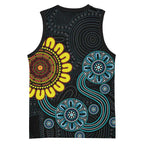 NAIDOC 50 Years of Deadly Basketball Jersey Sun Aboriginal Dot Art