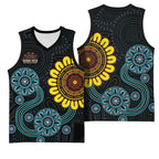 NAIDOC 50 Years of Deadly Basketball Jersey Sun Aboriginal Dot Art