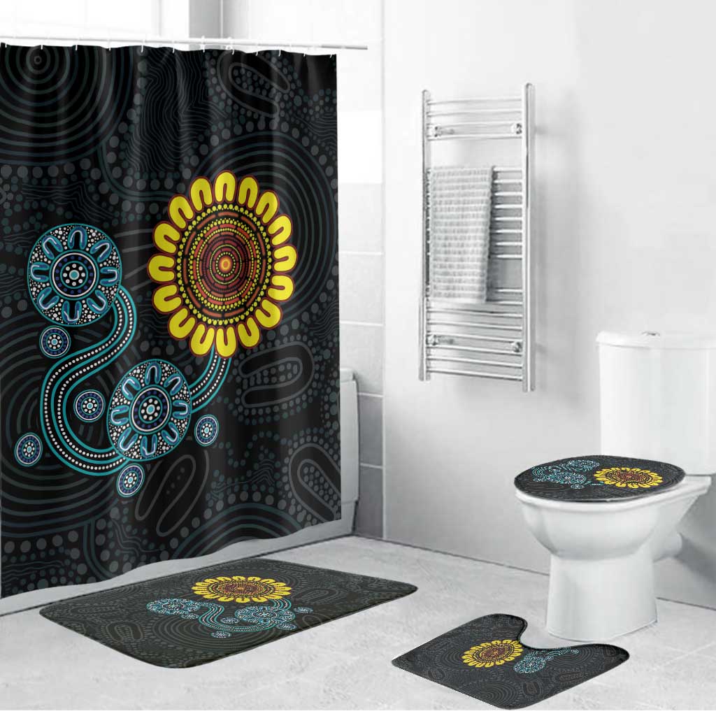 NAIDOC 50 Years of Deadly Bathroom Set Sun Aboriginal Dot Art