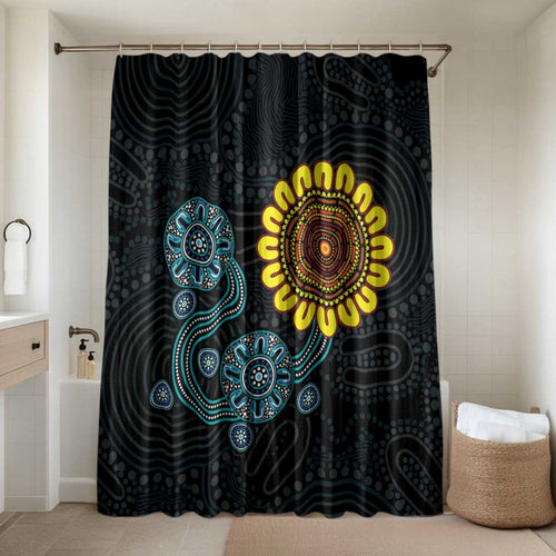 NAIDOC 50 Years of Deadly Bathroom Set Sun Aboriginal Dot Art
