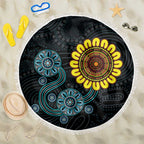 NAIDOC 50 Years of Deadly Beach Blanket Sun Aboriginal Dot Art