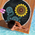 NAIDOC 50 Years of Deadly Beach Blanket Sun Aboriginal Dot Art