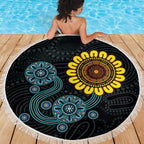 NAIDOC 50 Years of Deadly Beach Blanket Sun Aboriginal Dot Art