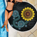 NAIDOC 50 Years of Deadly Beach Blanket Sun Aboriginal Dot Art