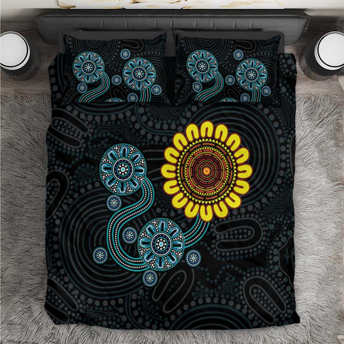 NAIDOC 50 Years of Deadly Bedding Set Sun Aboriginal Dot Art