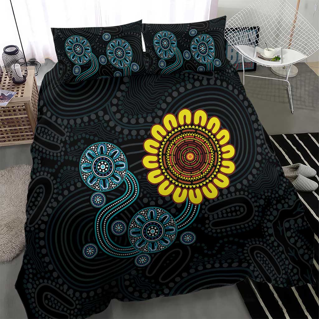 NAIDOC 50 Years of Deadly Bedding Set Sun Aboriginal Dot Art