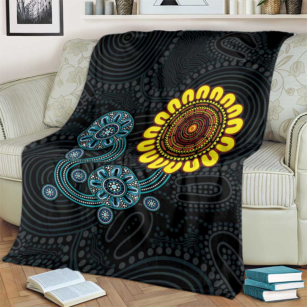 NAIDOC 50 Years of Deadly Blanket Sun Aboriginal Dot Art