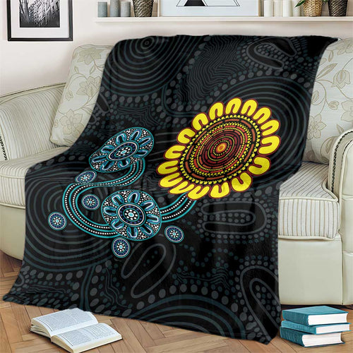 NAIDOC 50 Years of Deadly Blanket Sun Aboriginal Dot Art
