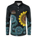 NAIDOC 50 Years of Deadly Button Sweatshirt Sun Aboriginal Dot Art