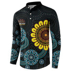 NAIDOC 50 Years of Deadly Button Sweatshirt Sun Aboriginal Dot Art