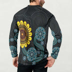 NAIDOC 50 Years of Deadly Button Sweatshirt Sun Aboriginal Dot Art