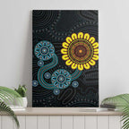 NAIDOC 50 Years of Deadly Canvas Wall Art Sun Aboriginal Dot Art