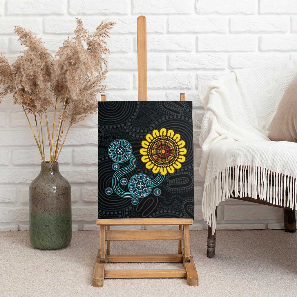 NAIDOC 50 Years of Deadly Canvas Wall Art Sun Aboriginal Dot Art
