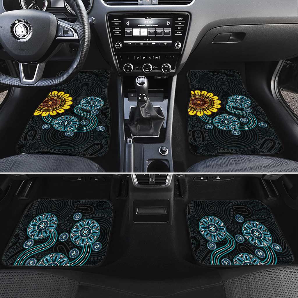 NAIDOC 50 Years of Deadly Car Mats Sun Aboriginal Dot Art