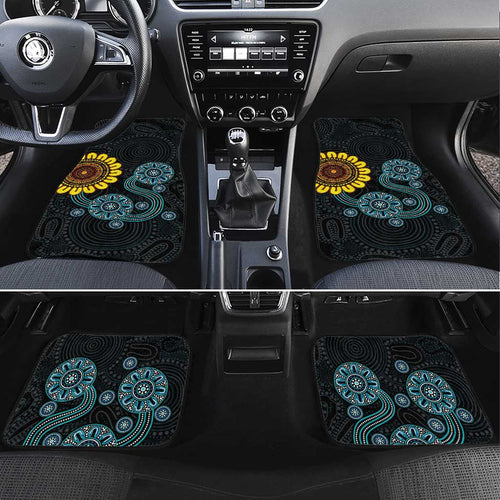 NAIDOC 50 Years of Deadly Car Mats Sun Aboriginal Dot Art
