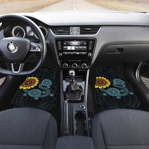 NAIDOC 50 Years of Deadly Car Mats Sun Aboriginal Dot Art