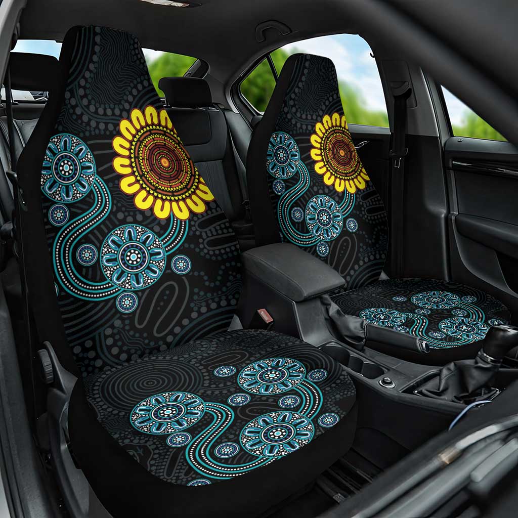 NAIDOC 50 Years of Deadly Car Seat Cover Sun Aboriginal Dot Art