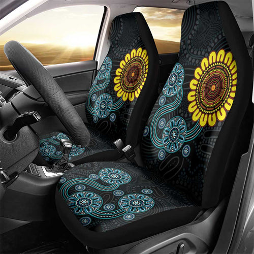NAIDOC 50 Years of Deadly Car Seat Cover Sun Aboriginal Dot Art