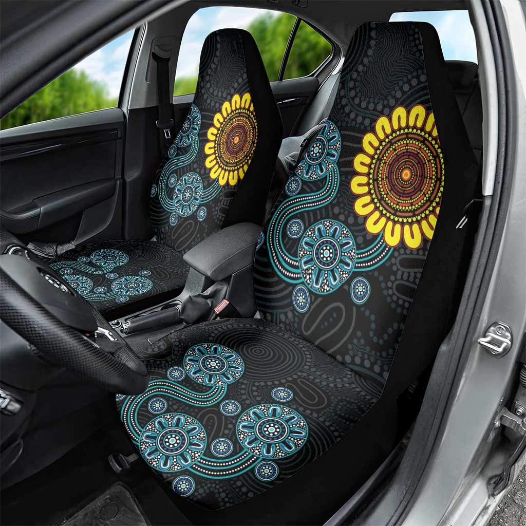 NAIDOC 50 Years of Deadly Car Seat Cover Sun Aboriginal Dot Art