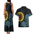 NAIDOC 50 Years of Deadly Couples Matching Tank Maxi Dress and Hawaiian Shirt Sun Aboriginal Dot Art