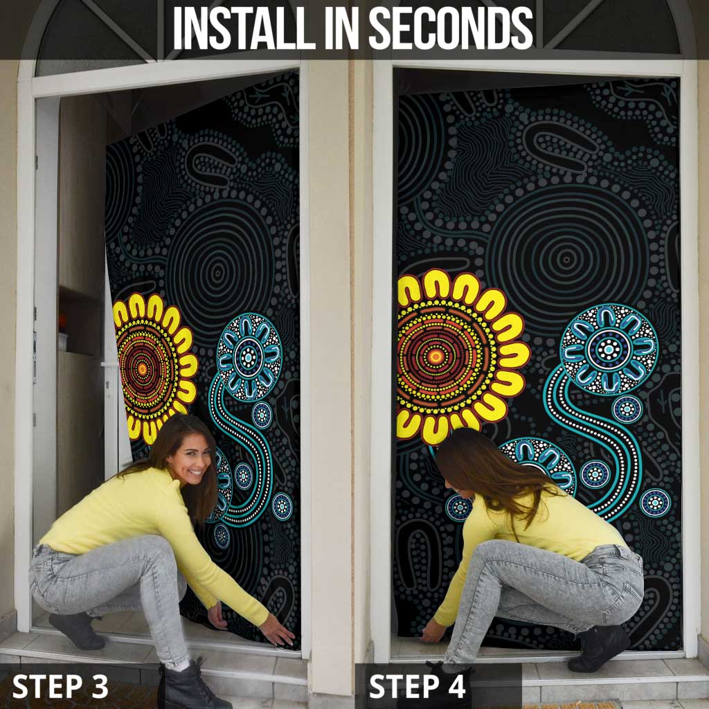 NAIDOC 50 Years of Deadly Door Cover Sun Aboriginal Dot Art