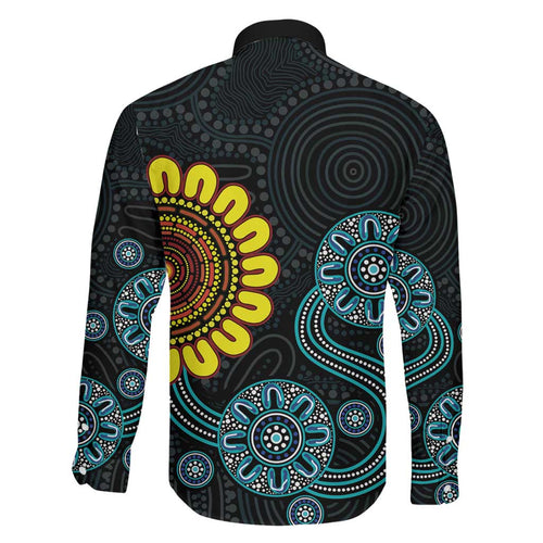 NAIDOC 50 Years of Deadly Family Matching Mermaid Dress and Hawaiian Shirt Sun Aboriginal Dot Art
